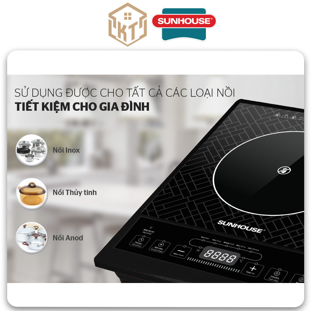 Bếp đơn hồng ngoại SUNHOUSE SHD6011 - Công suất 2000W - 5 chế độ nấu - Bảo hành 12 tháng
