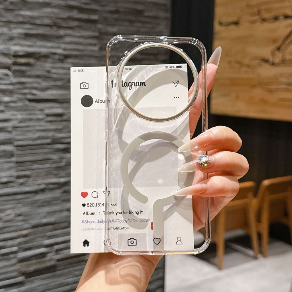 Thích hợp cho Glory magic8pro Vỏ Điện Thoại Trong Suốt Cao Dấu Câu Hỏi Không Màu Vàng PC Cứng Glory 