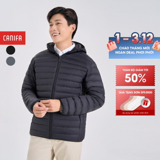  Áo khoác lông vũ nam CANIFA siêu nhẹ siêu ấm dài tay có mũ 8OT24W032 