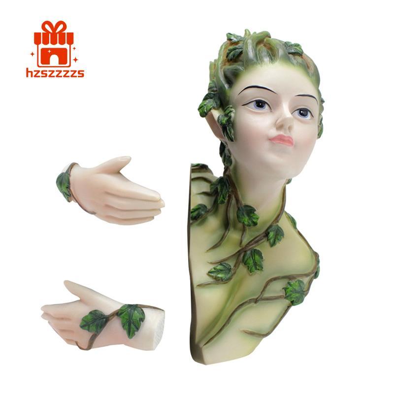 Cổ Tích Cây Hugger Ngoài Trời Dryad Trang Trí Sân Vườn ForestElves Điêu Khắc Tượng Cây Mặt Peeker Tr