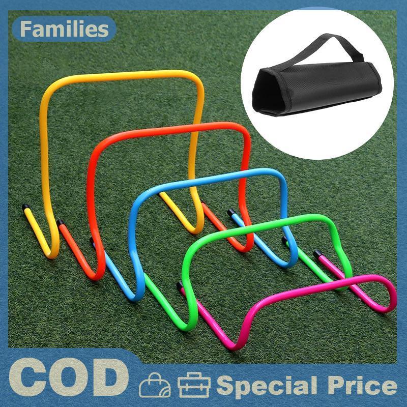 Phụ kiện huấn luyện bóng đá gồm giá đỡ hurdles và túi đựng tiện lợi