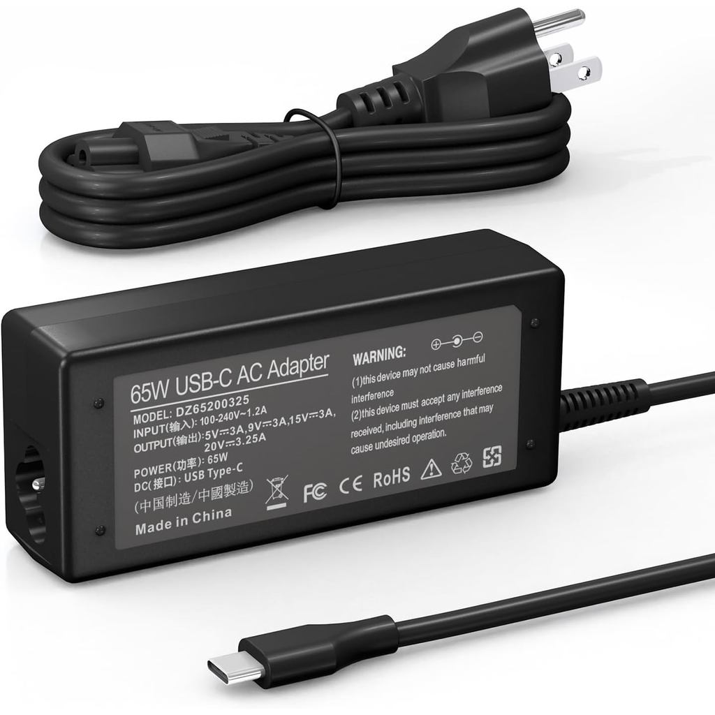 Bộ sạc USB C 65W 45W Tương thích với Chromebook X360 11 13 14 / HP / Dell / Lenovo / Samsung / Acer 