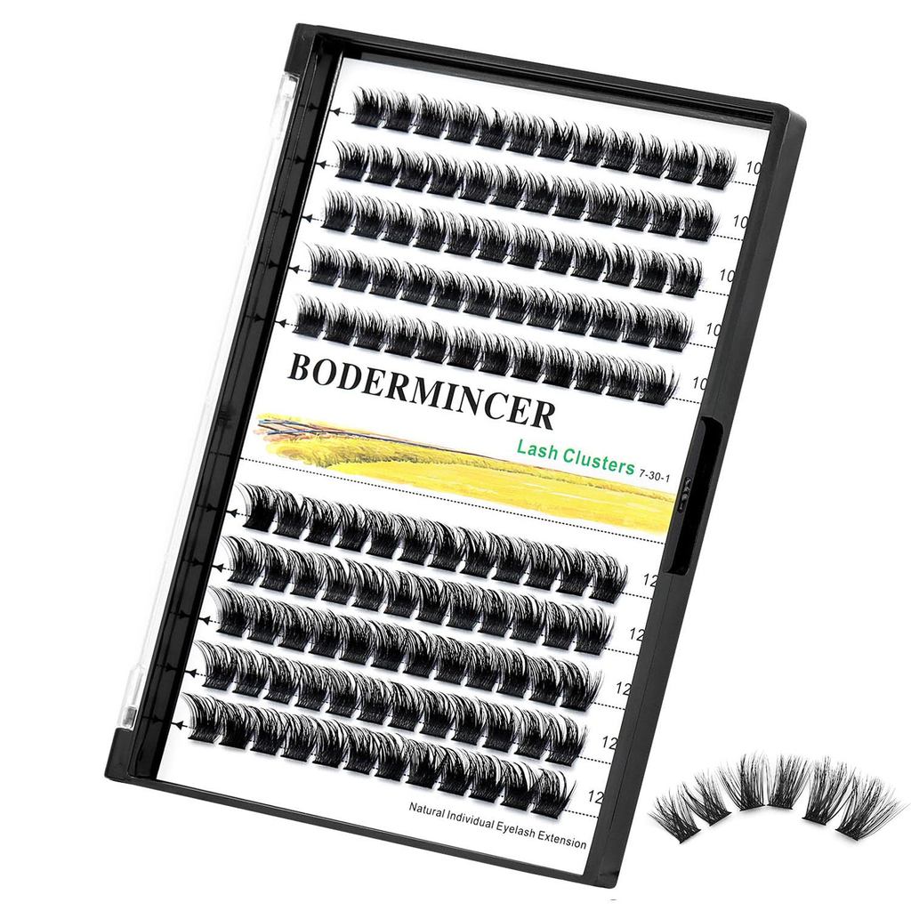 Bodermincer 120 Cụm 10mm + 12mm / 12mm + 14mm Cụm mi hỗn hợp Lông mi giả Cụm riêng lẻ EyeLashes Ghép