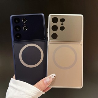 Ốp Điện Thoại Nano Matte Kính Sang Trọng Cho Samsung Galaxy S23 S24 S25 S26 Ultra Plus Sạc Không Dây Từ Tính Vỏ Bảo Vệ PC Chống Sốc