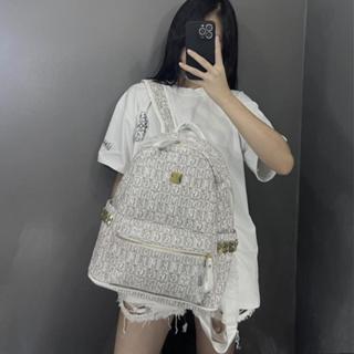 Balo đi học in Chữ Đồ Họa Kèm móc cún cho nam nữ size to 40 cm đựng vừa sách vở A4 Laptop Bag