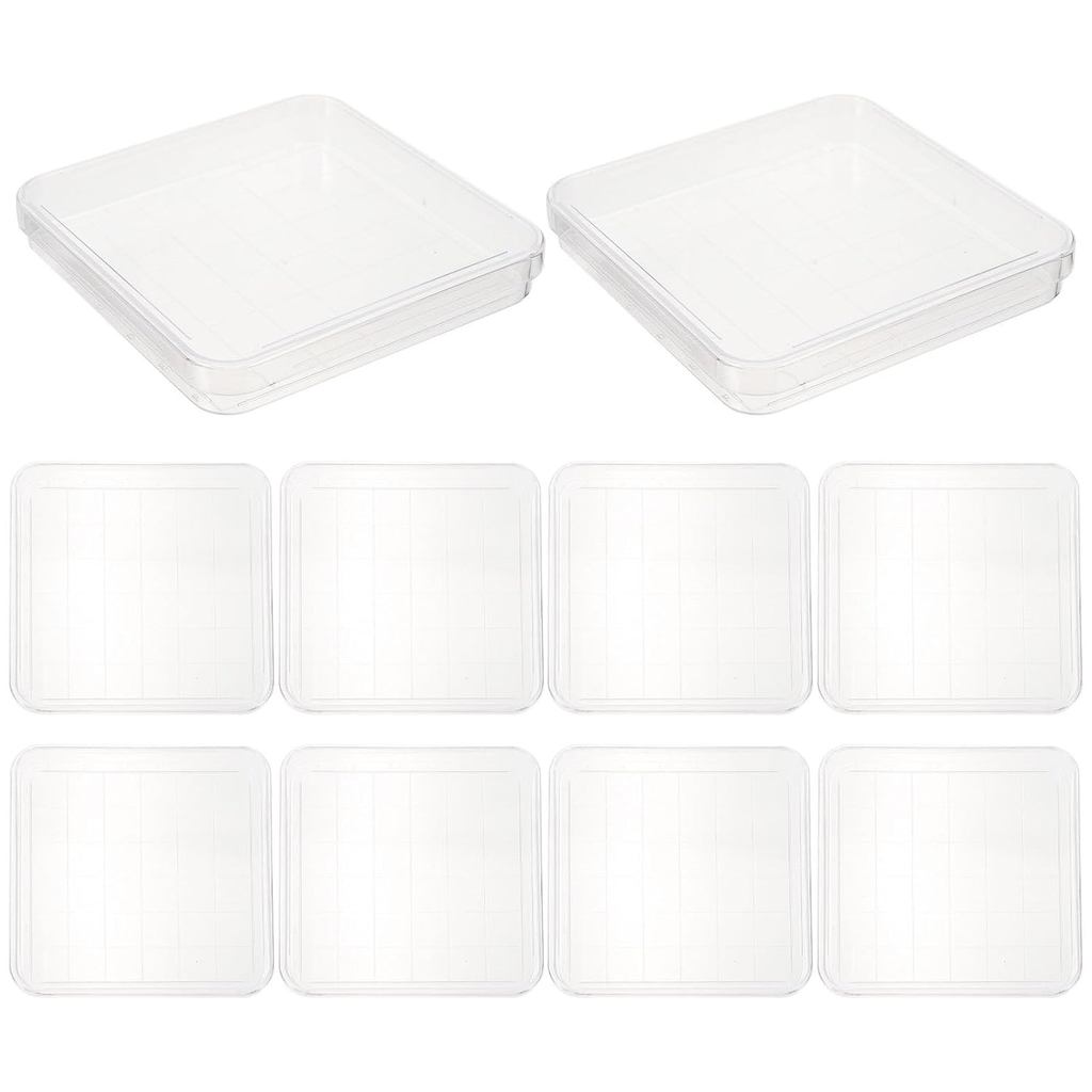 10 Chiếc Vuông Petri Đĩa Phòng Thí Nghiệm Petri Đĩa Văn Hóa Nhựa Petri Đĩa Trong Suốt Petri Đĩa Petr