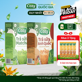  COMBO 2 Trà Sữa Matcha + Trà Sữa Anh Quốc Cozy Hòa Tan  170gr - 10 gói  Vị Hương Vị Ngọt Thơm 