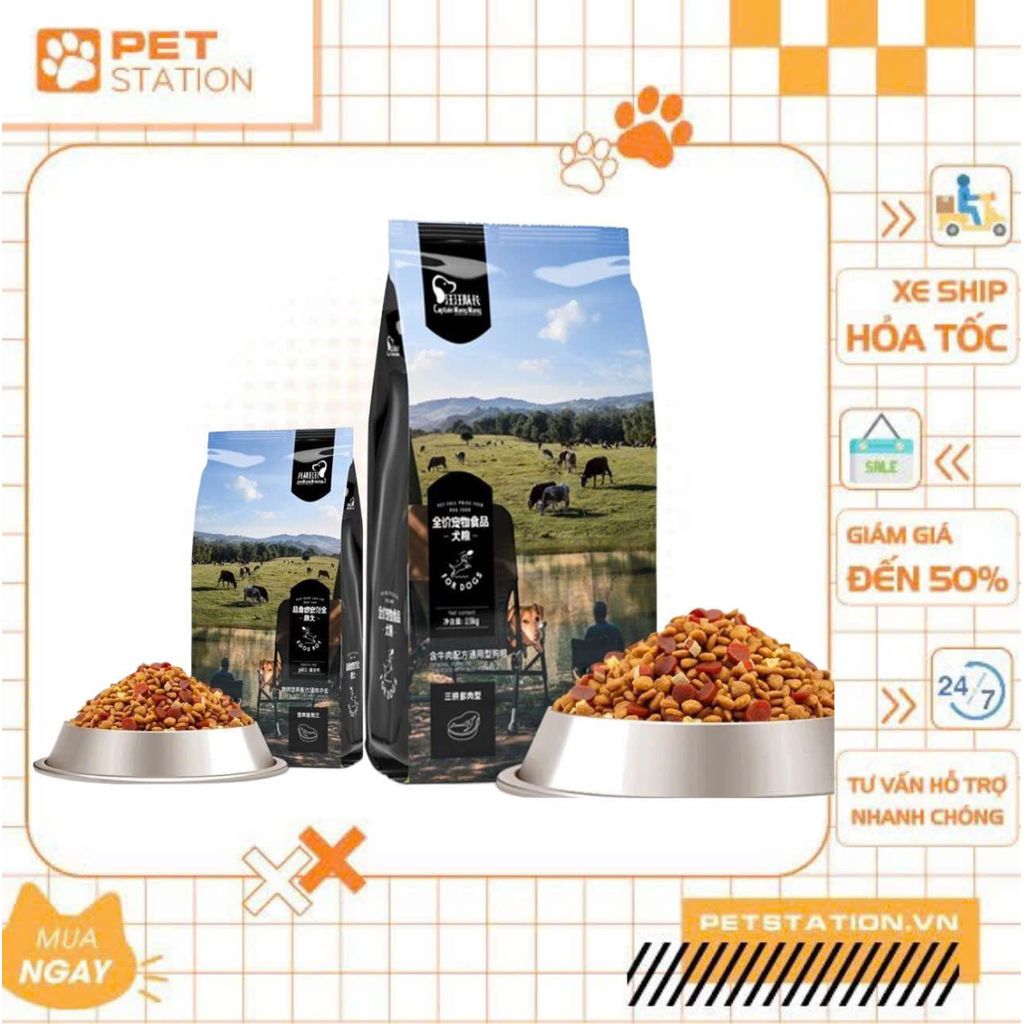 Hạt Captain Thức Ăn Cho Chó Gói 1/kg/ 2.5kg/ 5kg – Mix Bò, Phô Mai, Cá Hồi, Rau Củ - Petstation2009