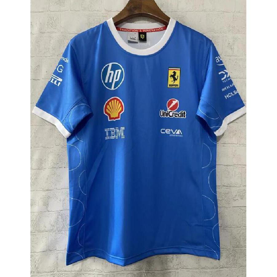 Mới Áo Thun Polo Ferrari Xanh 2025-26