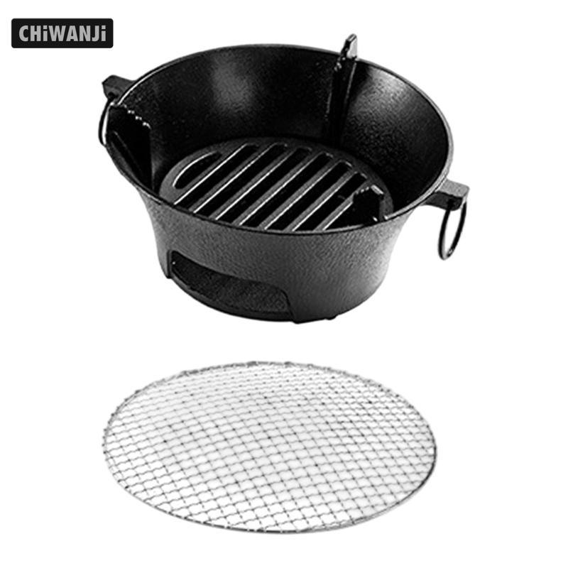 Bếp Cắm Trại Mini BBQ Than Nướng Sân Nhà Than Nhật Bản Hibachi Nướng