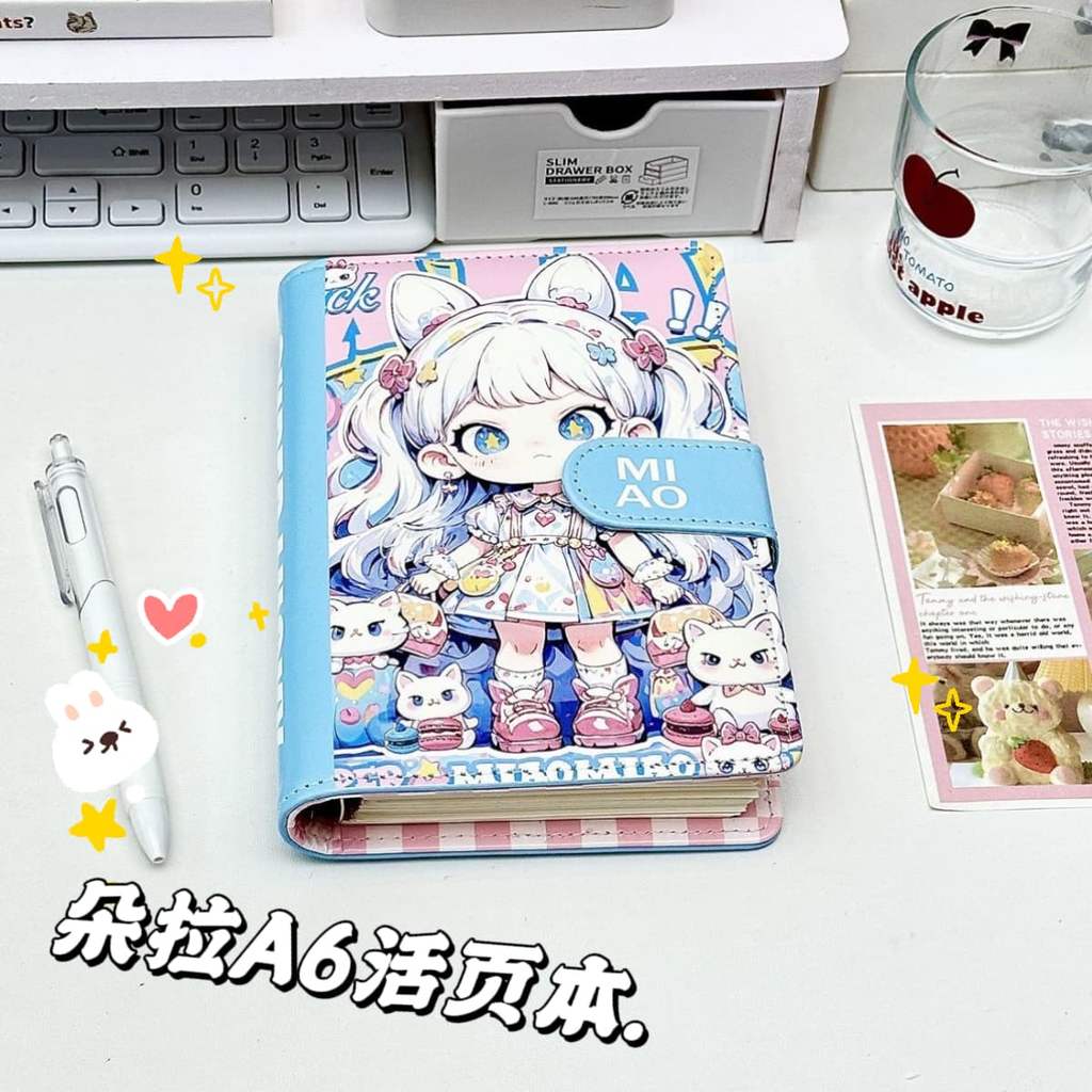 Dora a6 Sổ tay rời Sổ tay dễ thương ins Sổ tay có giá trị cao a6 Niche Notepad Girl Sinh viên