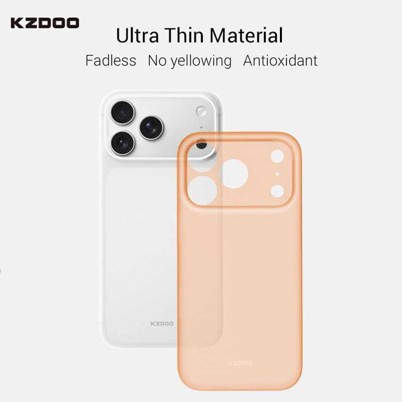 Dành Cho iPhone 17 Pro Max / 17 Pro KZDOO Air Skin 0.35mm Siêu Mỏng Không Vàng Mờ Ốp Điện Thoại Cho 