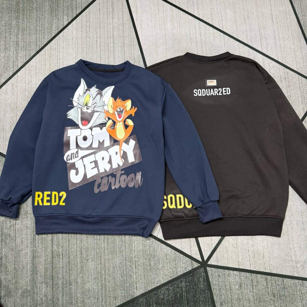 ÁO NỈ TOM JERRY THU ĐÔNG LOGO SẮT BOY PHỐ. ÁO THU ĐÔNG TOM JERRY ĐSQ BOY PHỐ 2025