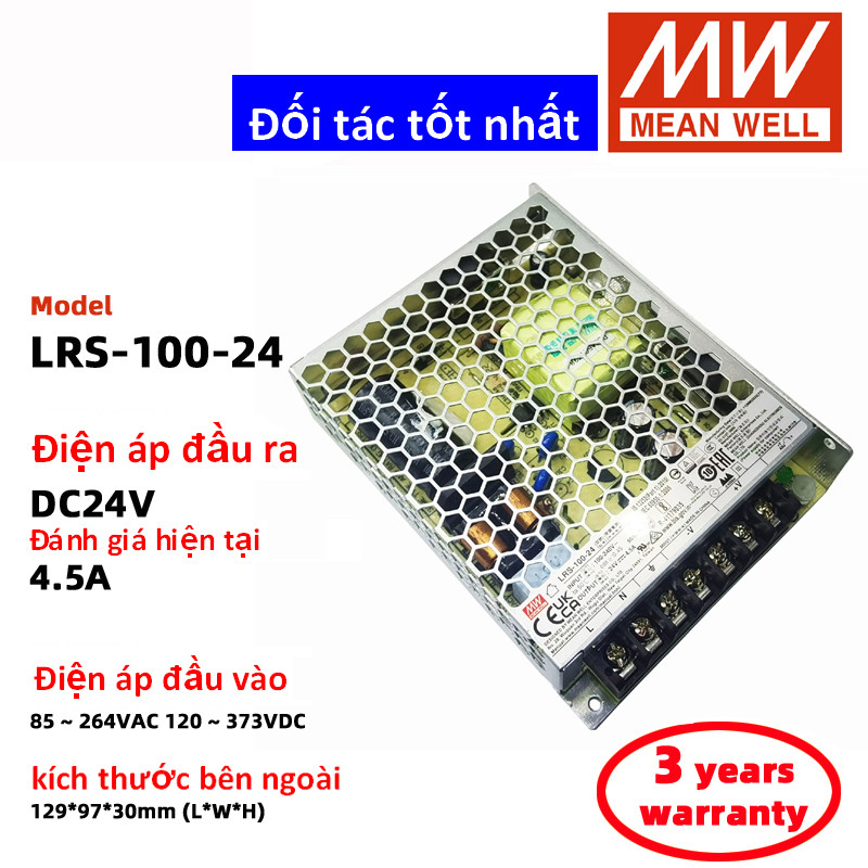 MEAN WELL LRS-100-24 DC24V 4.5A LRS-100-5 LRS-100-12 LRS-100-15 LRS-100-36 LRS-100-48 Bộ nguồn chuyể