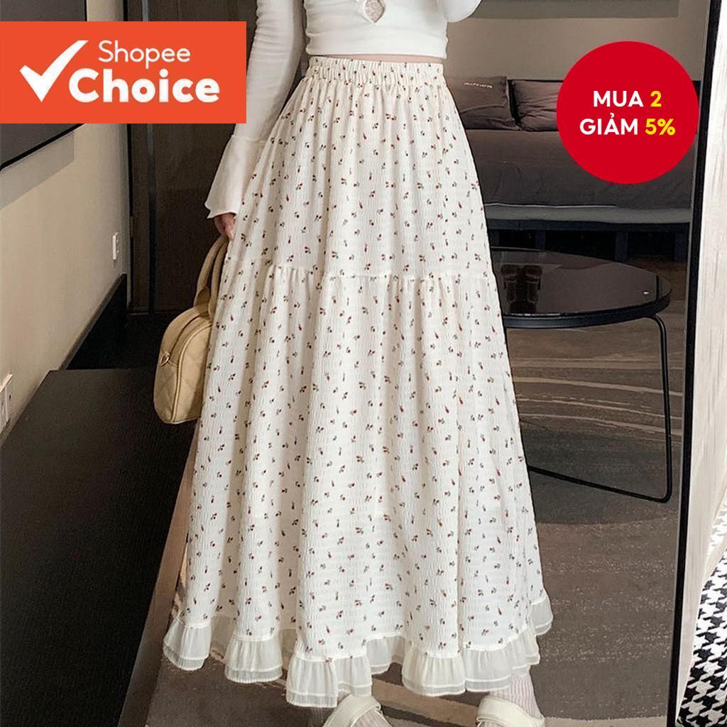 Váy thường ngày Váy xếp nếp hoa sang trọng dành cho nữ LNA60317