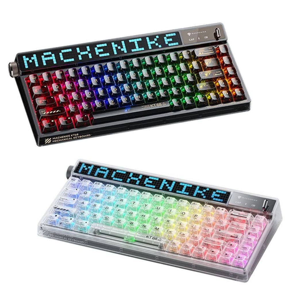[Chính hãng] Bàn phím cơ Machenike KT68 Pro Black North Pole (3 Mode/RGB/Yellow Switch/Màu Đen)