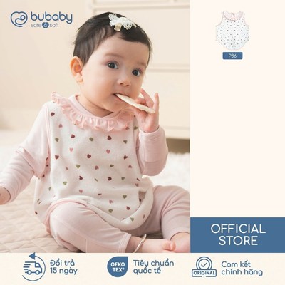 Áo yếm  bèo cổ bé gái   BU Baby ACT7033BG