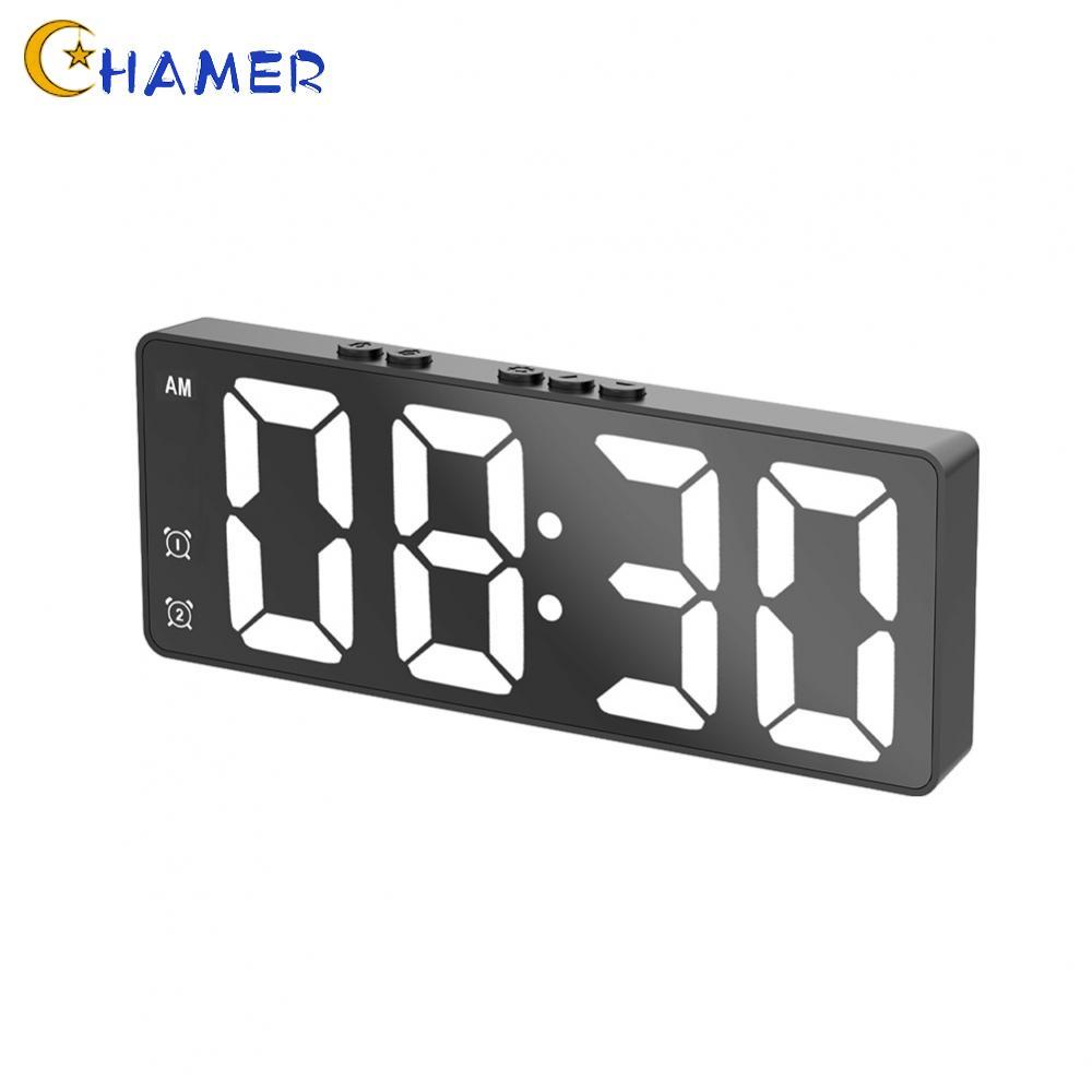 【CHAMER】Digital Alarm Clock LED Alarm Clock Display Desk Clock with Temperature Display【HomeLiving】