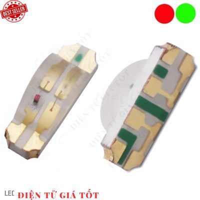 [30 Cái]- LED 2 Màu Đỏ, Xanh Lá 1206 Dán SMD Trong Suốt Side View Điện Tử Giá Tốt 886
