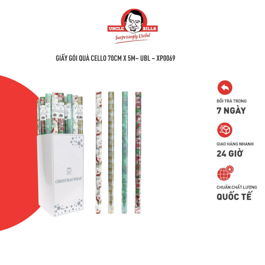 Giấy Gói Quà Cello 70Cmx5M UNCLE BILLS XP0069