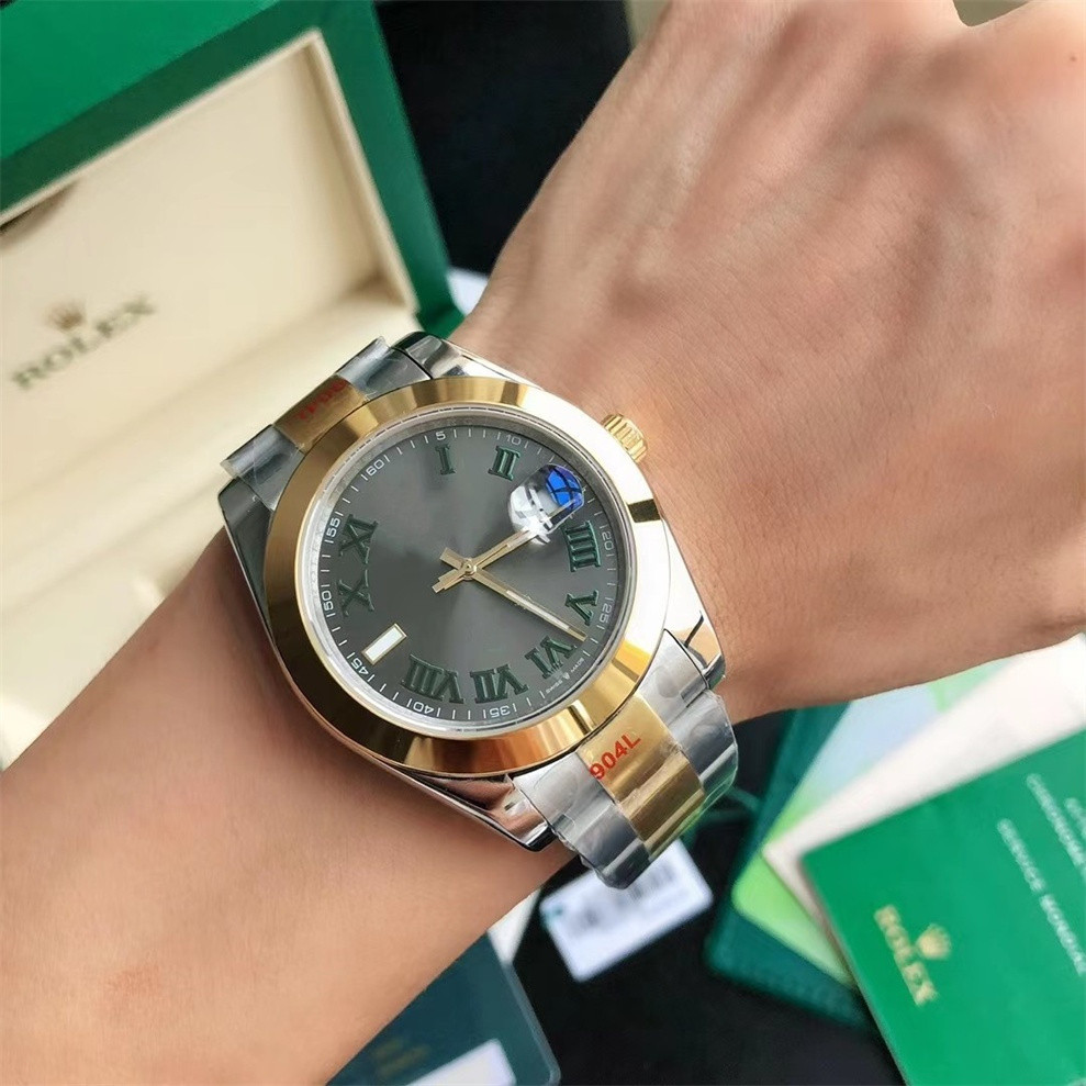 Đồng hồ tự động cơ FUKI Đồng hồ nam tự động 41mm / 36mm Mặt số La Mã, 3 miếng