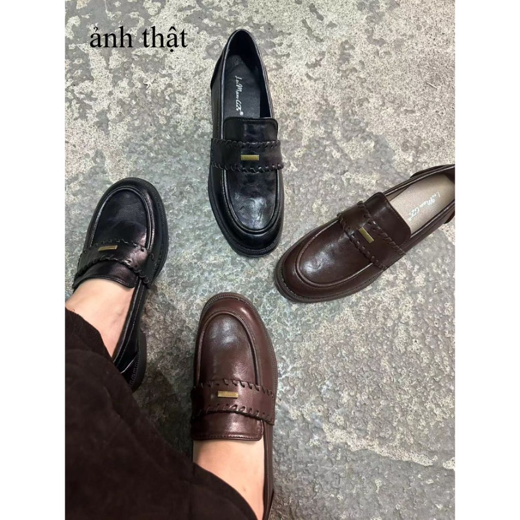 Giày Lười Nữ Moccasin Loafer Hàn Quốc, Giày Tây Đế Bệt Ulzzang Phong Cách Văn Phòng 29113