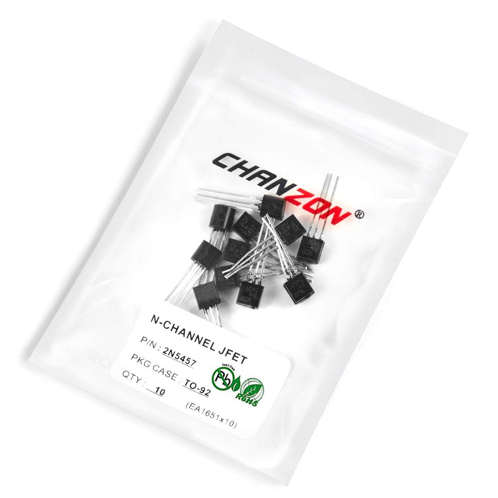 Chanzon 2N5457 TO-92 N-Channel JFET Junction Field-Effect Transistor, dành cho các ứng dụng khuếch đ