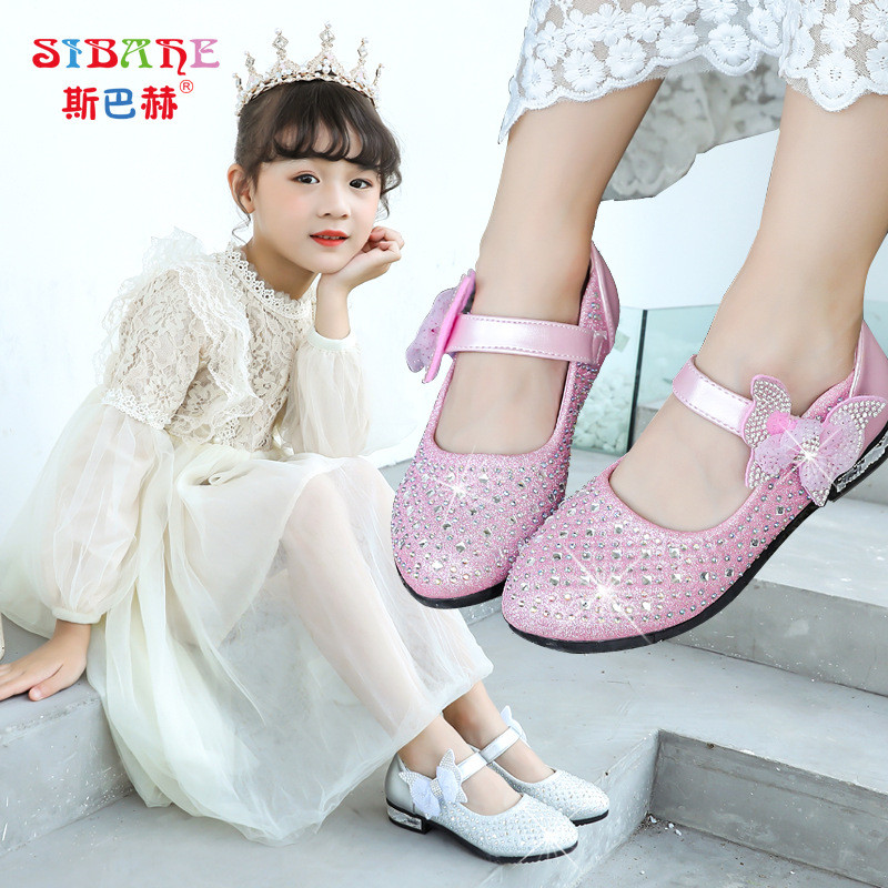 LBT Giày Da Trẻ Em Xuân Thu Mới Bé Gái Đơn Giày Công Chúa Phiên Bản Hàn Quốc Thắt Nơ Trẻ Em Biểu Diễ