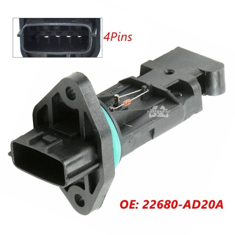 4 Chân 22680-AD20A 22680-AD200 Khối Lượng Đồng Hồ Đo Lưu Lượng Không Khí MAF Cảm Biến Cho Xe Nissan 