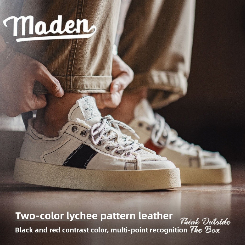 MADEN Phong Cách Giải Cấu Trúc Nam Giày Trắng Mùa Hè Lưới Mới Thoáng Khí Đế Dày Cổ Điển Giày Thể Tha