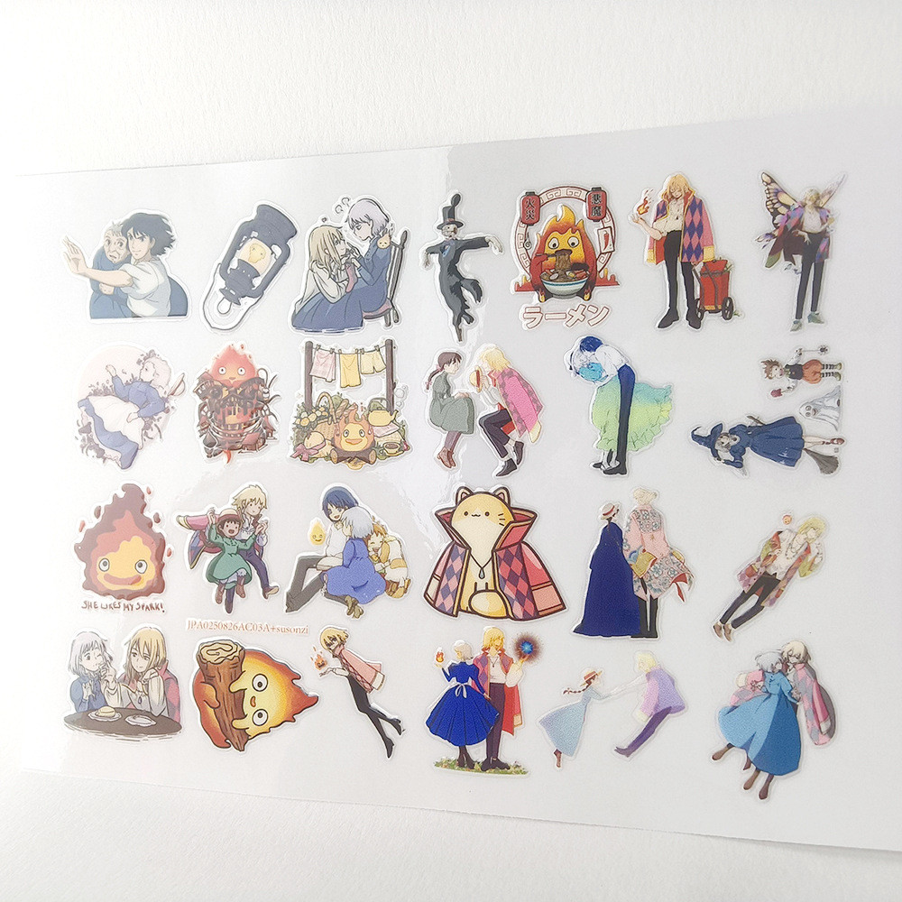 Howl 's Moving Castle 3D Chống Nước DTF UV Transfer Dán DIY Decal