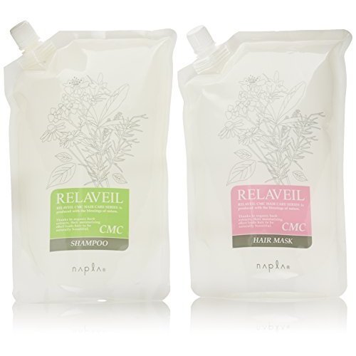 【Direct from Japan】Napla Lilabel CMC Shampoo 1000ml & CMC Hair Mask 1000g 2 loại