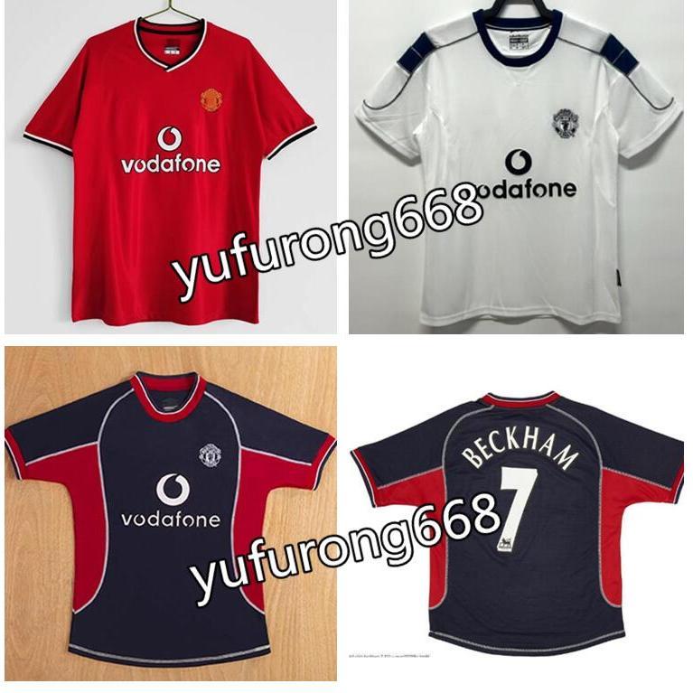 00-01 M Home Red Retro Soccer Jersey Bóng đá BECKHAM