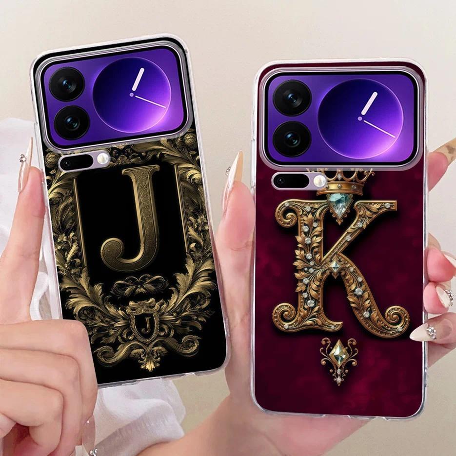 Dành Cho Xiaomi 17 Pro Max Ốp Lưng Vương Miện Dễ Thương Chữ Cái Mềm Mỏng Ốp lưng Xiaomi Mi 17 Pro Ma