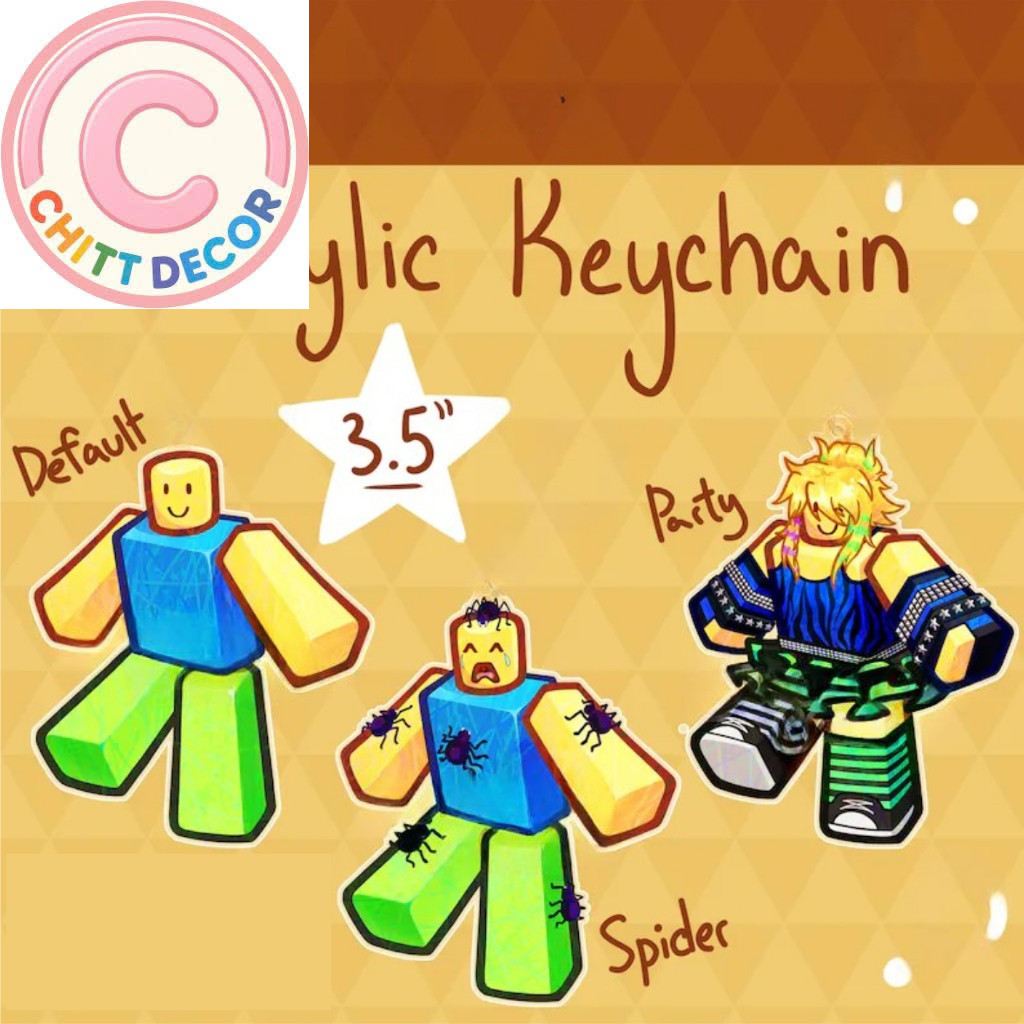 Forsaken PREORDER noob / spider noob / party noob 3.5 In. Acrylic Keychain - chit