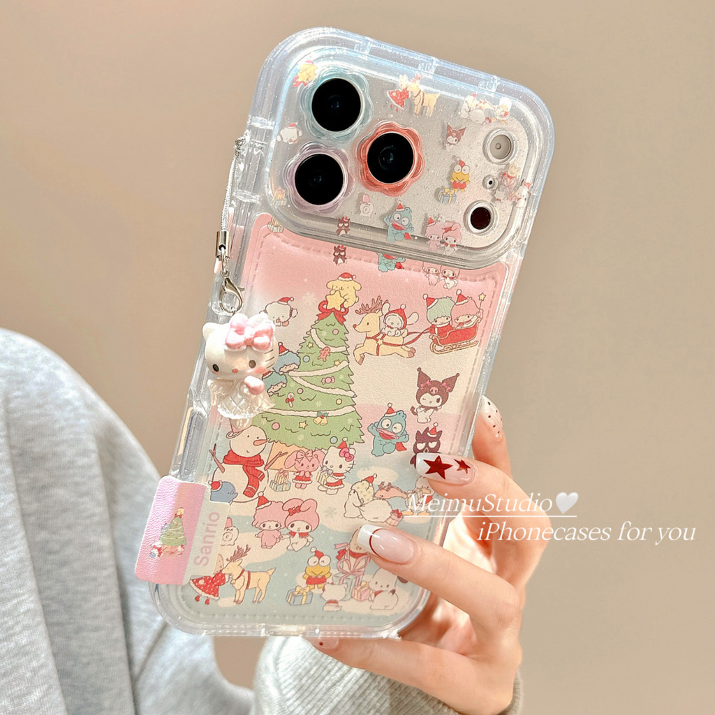 Meimu Winter ins Tuyết Cây Giáng Sinh Hoạt Hình Thích Hợp Cho iphone17promax Ốp Điện Thoại Apple 16 