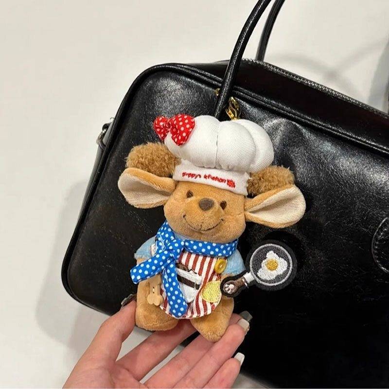 Cute Handmade Doll Baking Adzuki Beans Car Plush Doll Hanger Schoolbag Pendant Keychain Car Hanging 