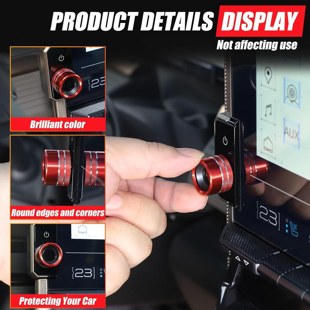 Cho Hummer EV Phụ Kiện Bảng Điều Khiển Trung Tâm Núm Âm Lượng Vòng Bao Viền Tương Thích Với Hummer E