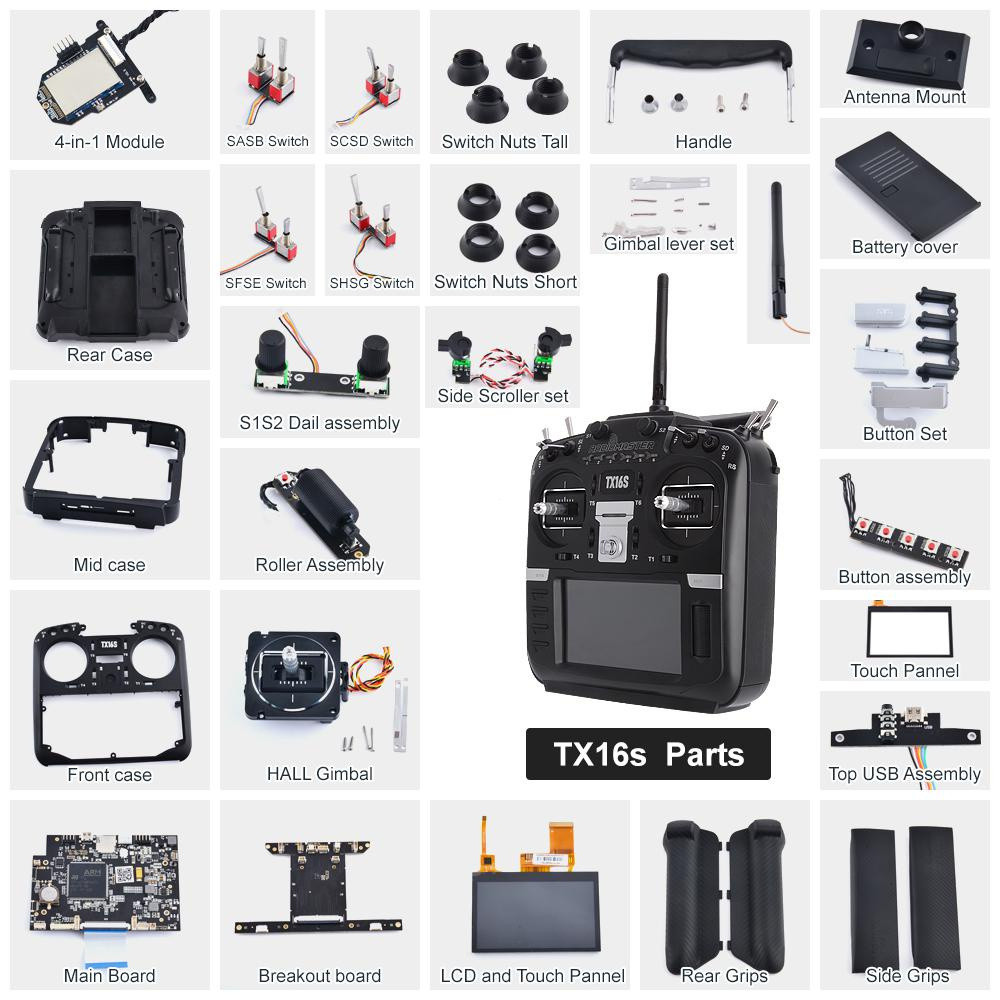 Còn Hàng Chính Hãng RadioMaster TX16S Phần Phù Hợp Để Thay Thế TX16S Hall TBS Cảm Biến Gimbals 2.4G 