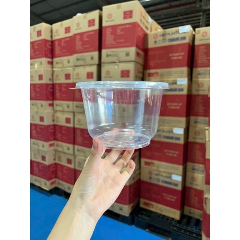 Set 50 bát tô nhựa 1000ml - Tô Bún, Phở, Cháo - Kèm nắp đậy