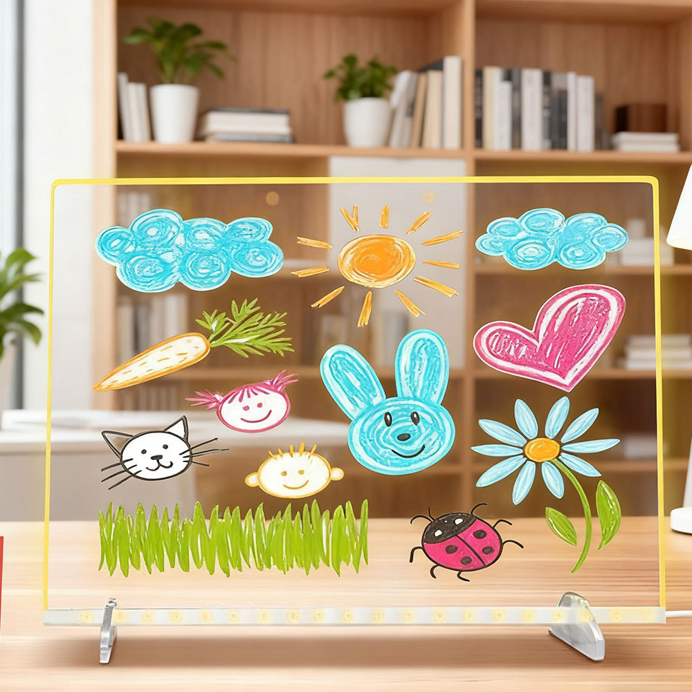 LED Drawing Board Luminous Writing Board Message Board Drawing Board For Kid Acrylic Erasable Drawin