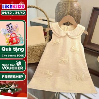  Đầm váy cho bé gái hoạ tiết NƠ HỘT CHUỖI T31 thích hợp đi chơi đi tiệc - LikeKids 