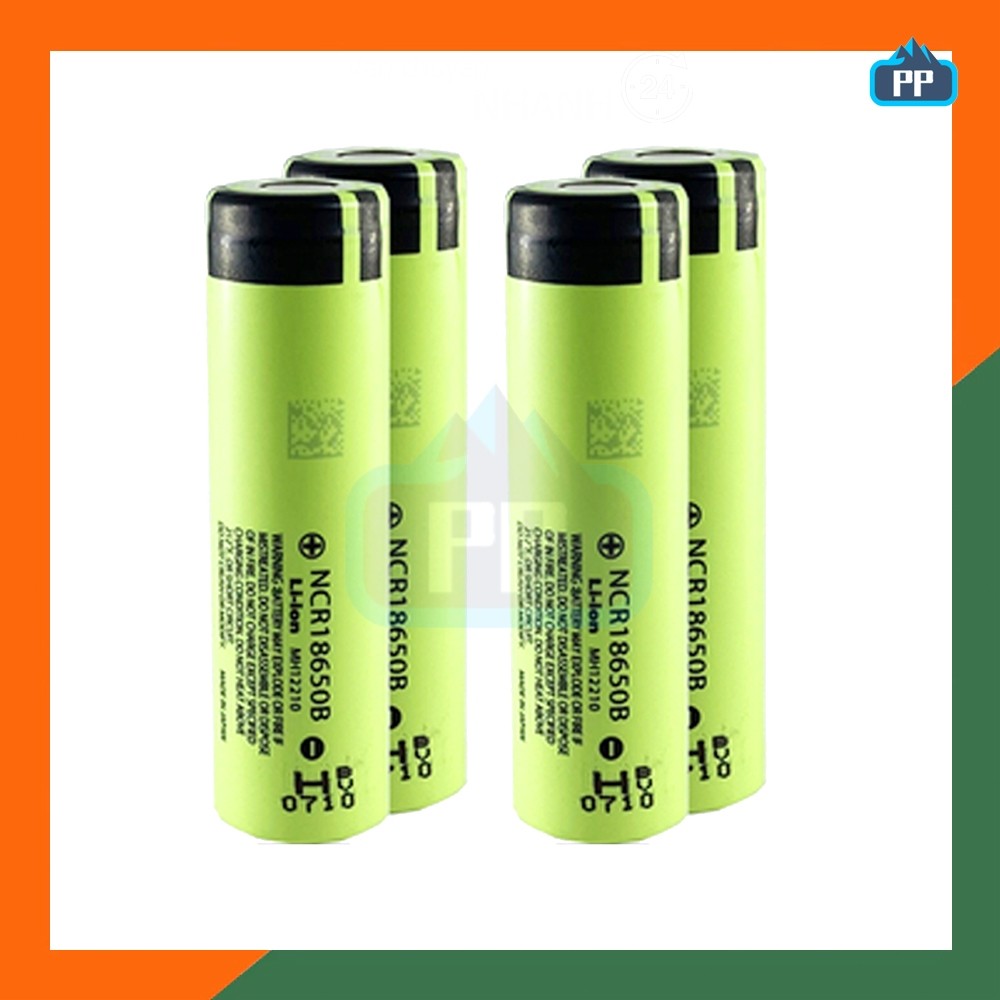 Pin Panasonic NCR18650B 3400mAh | Hàng Mới 100% | Đầu Bằng/Đầu Nhọn | PCB Tùy Chọn