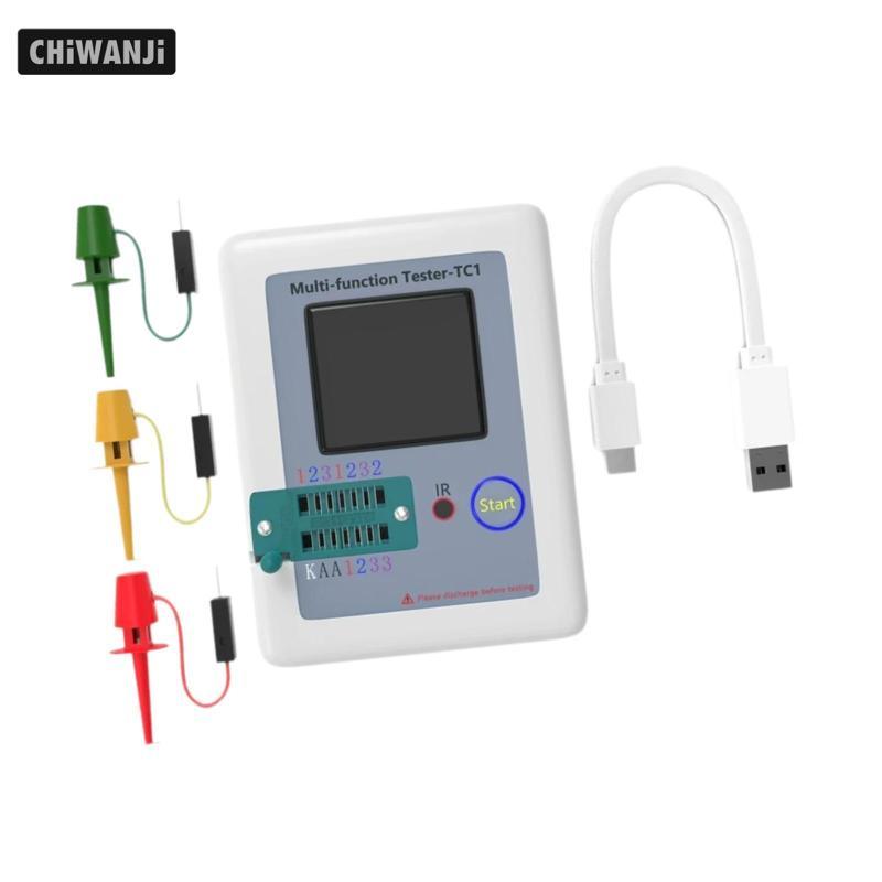 CHiWANji Esr Màn hình đầy đủ màu Đồng hồ đo độ sáng tự động tắt màn hình 1,8 inch Lcr Meter