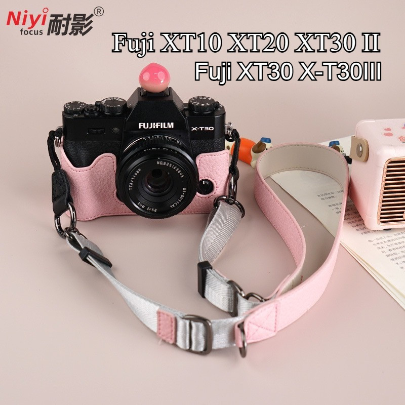 NIYI XT30 Mark III Da PU Đế Máy Ảnh Fujifilm XT10 XT20 X-T10 XT30III XT30 XT30 Mark II Da Bảo Vệ Nửa