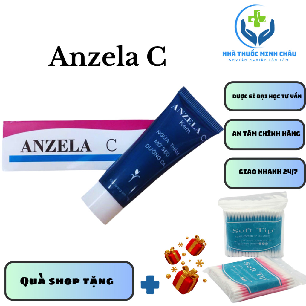 [CHÍNH HÃNG] Kem Anzela C mờ thâm, mờ sẹo, dưỡng da (tuýp 10g)