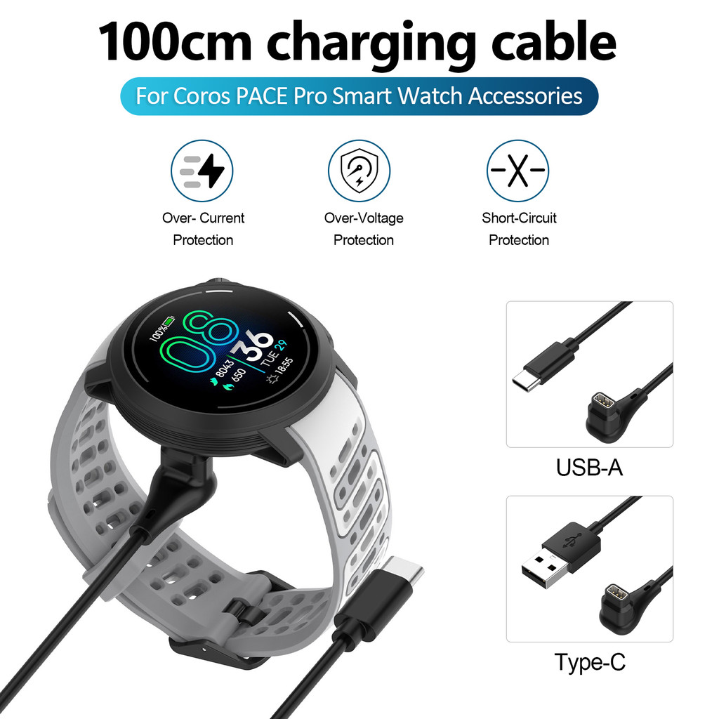 Bộ sạc cho Coros Pace 2 Pace 3 Cáp sạc USB Coros Apex 2 Pro Apex Pro Apex 42MM 46mm cho Coros Pace4 
