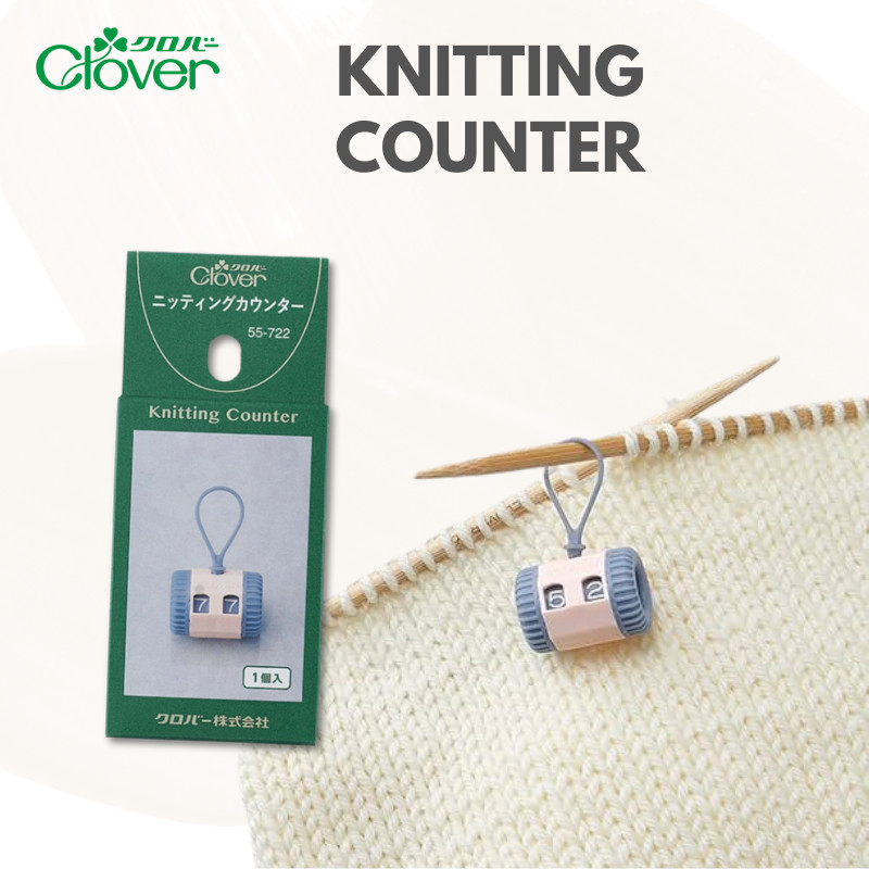 CLOVER Knitting Counter Circular and Straight Needle Compatible 1 Piece CL55-722, Japan Craft, DIY, 
