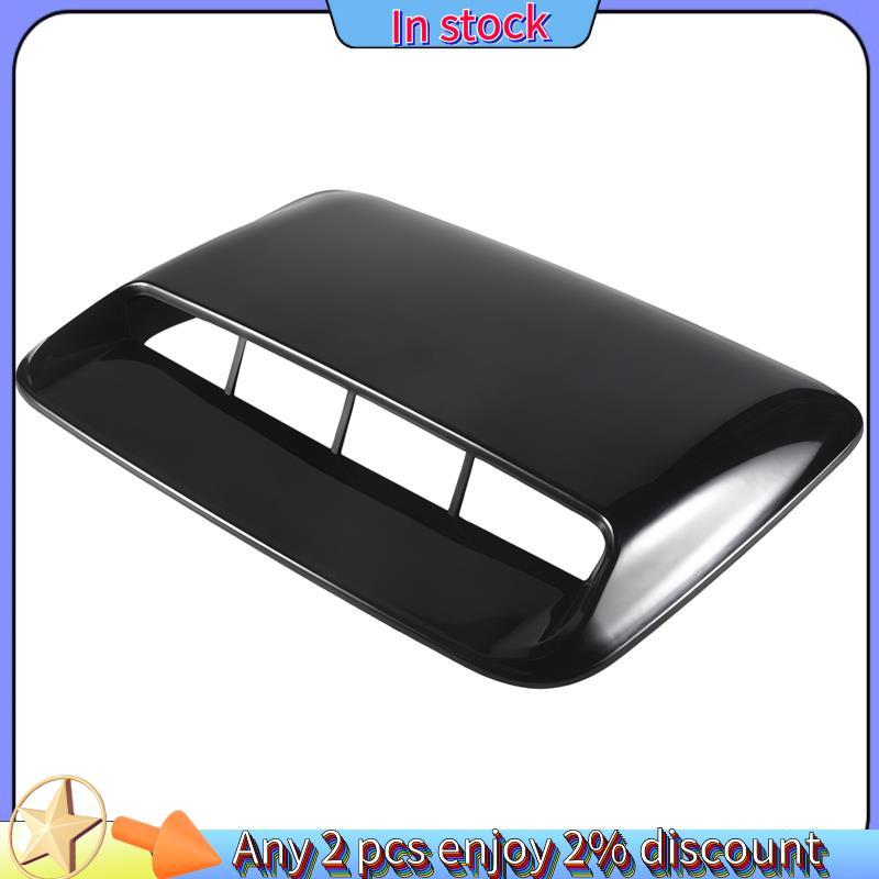 Còn hàng-Car Universal Bright Black Hood Vent Air Outlet Cover cho Hood Scoop Air Intake Vent Cover