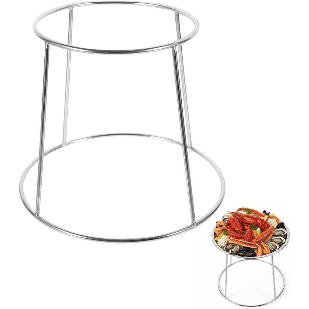 Hemoton Lưới Thép Không Gỉ Đế Trưng Bày Hải Sản Khay Hải Sản Và Giá Đỡ Tháp Buffet Tầng Phục Vụ Đứng